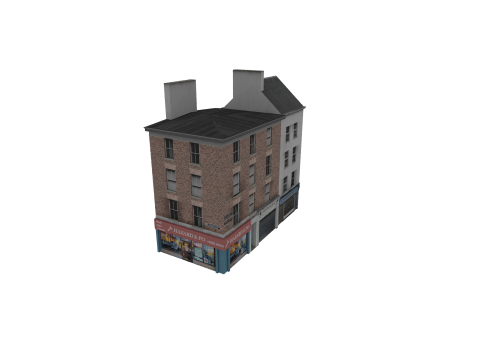 Classic European House 80s-90s Low-Poly Game-Ready 3D Модель