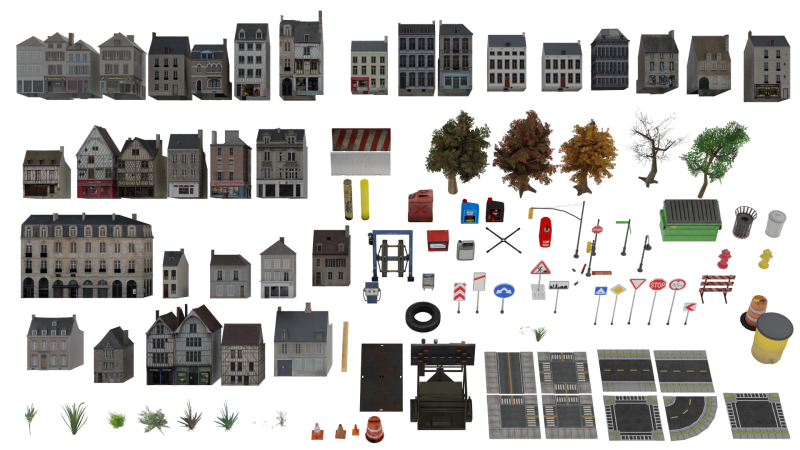 Ultimate Low-Poly City Pack 117 models 3D मॉडल .c4d .max .obj .3ds .fbx .stl .blend 