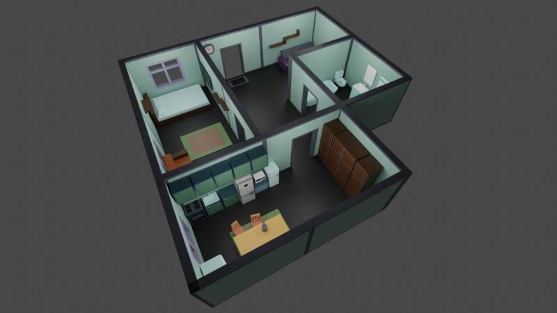 Low-Poly FLAT clicker-simulation-mobile game Model 3D .c4d .max .obj .3ds .fbx .stl .blend 