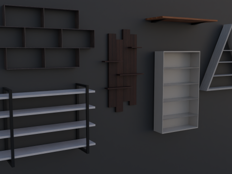 Ultimate Low-Poly Wall Shelves Pack Game-Ready Visualize-Ready Modelo 3D