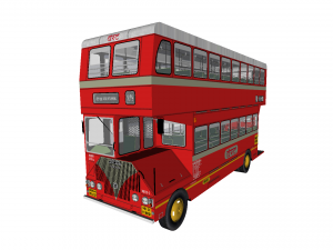 ashok leyland single cabin double decker bus - mumbai citys best bus bs-1 diesel model 3Dモデル