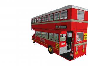 ashok leyland single cabin double decker bus - mumbai citys best bus bs-1 diesel model Modèle 3D