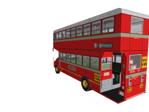 ashok leyland single cabin double decker bus - mumbai citys best bus bs-1 diesel model 3D Model