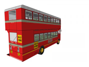 ashok leyland single cabin double decker bus - mumbai citys best bus bs-1 diesel model 3D Model