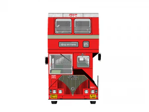 ashok leyland single cabin double decker bus - mumbai citys best bus bs-1 diesel model 3D Model