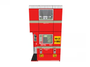 ashok leyland single cabin double decker bus - mumbai citys best bus bs-1 diesel model 3D Model