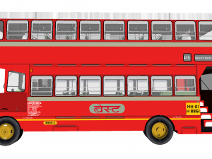 ashok leyland single cabin double decker bus - mumbai citys best bus bs-1 diesel model Modèle 3D