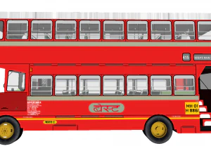 ashok leyland single cabin double decker bus - mumbai citys best bus bs-1 diesel model 3D Model