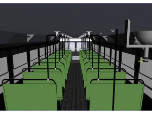 ashok leyland single cabin double decker bus - mumbai citys best bus bs-1 diesel model 3D Model