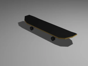 skateboard lowpoly Modello 3D