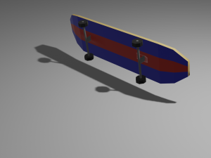 lowpoly skateboard Modèle 3D