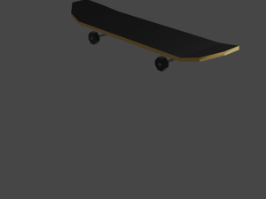 lowpoly skateboard Modèle 3D