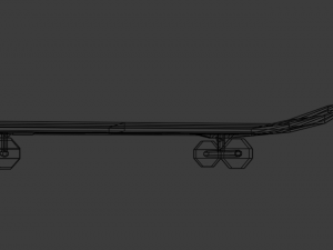 lowpoly skateboard Modèle 3D