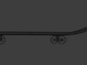lowpoly skateboard 3D Model