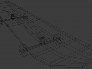 lowpoly skateboard Modèle 3D