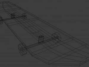 lowpoly skateboard 3D Model