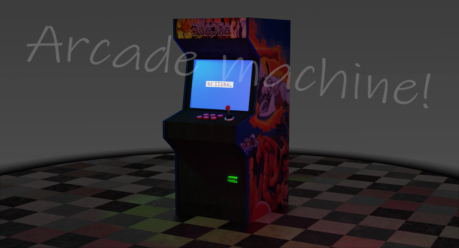 arcade machine 3D Model .c4d .max .obj .3ds .fbx .stl .blend 