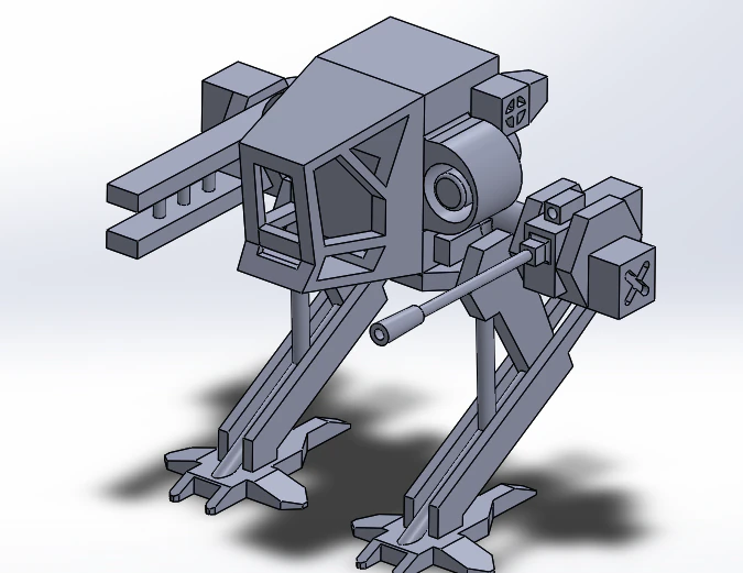 Mecha miniature 3D Print Model .c4d .max .obj .3ds .fbx .stl .blend 