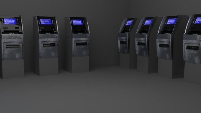 automated teller machine 3D Model .c4d .max .obj .3ds .fbx .stl .blend 