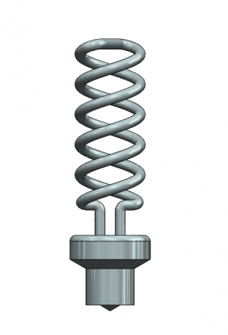spiral bulb Model 3D .c4d .max .obj .3ds .fbx .stl .blend 