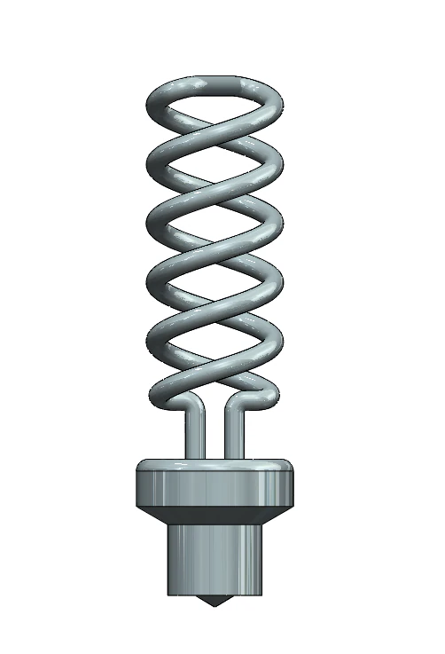 spiral bulb 3D Model .c4d .max .obj .3ds .fbx .stl .blend 