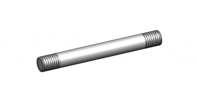 large double thread screw Modello 3D .c4d .max .obj .3ds .fbx .stl .blend 