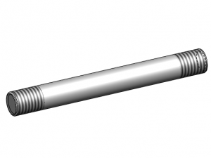 large double thread screw 3D Model