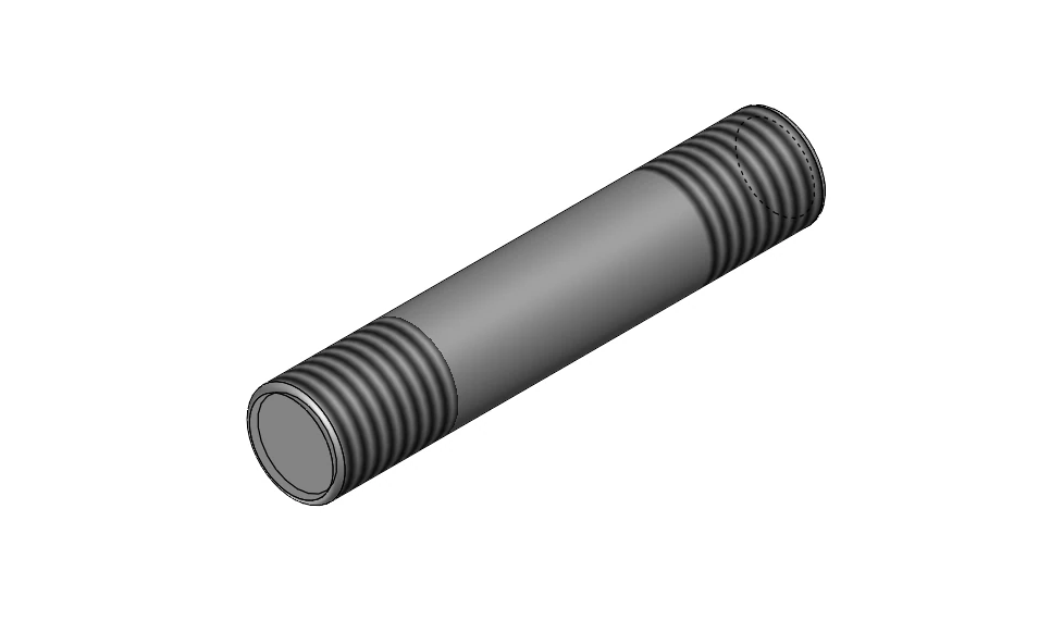 double thread screw 3D Model .c4d .max .obj .3ds .fbx .stl .blend 