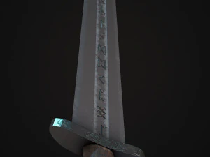 scandinavian battle sword 3D Model