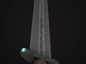 scandinavian battle sword 3D Model