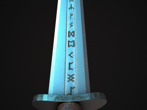 scandinavian battle sword Modello 3D