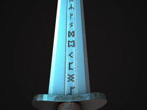 scandinavian battle sword 3D Model