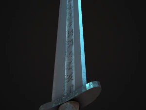 scandinavian battle sword 3D Model