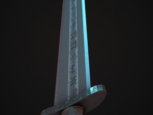 scandinavian battle sword Modello 3D