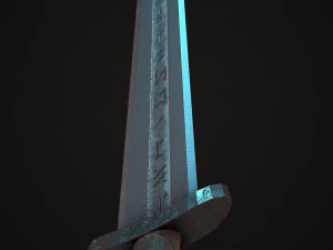 scandinavian battle sword 3D Model