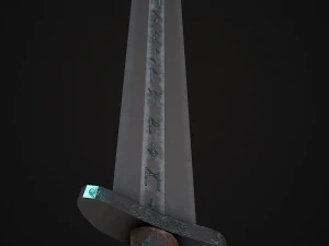 scandinavian battle sword 3D Model