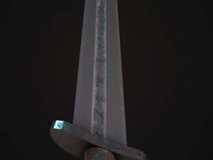 scandinavian battle sword Modello 3D