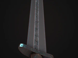 scandinavian battle sword 3D Model
