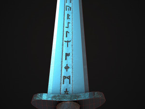 scandinavian battle sword Modello 3D