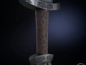 scandinavian battle sword 3D Model