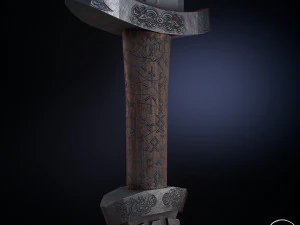scandinavian battle sword 3D Model