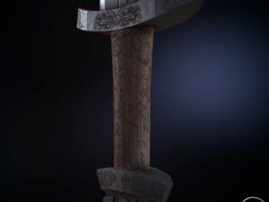 scandinavian battle sword 3D Model