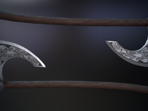 scandinavian battle axe 3D 模型
