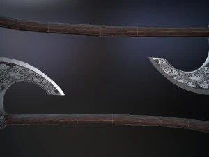 scandinavian battle axe 3D Model