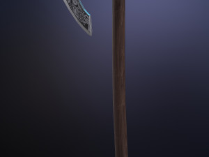 scandinavian battle axe 3D 模型