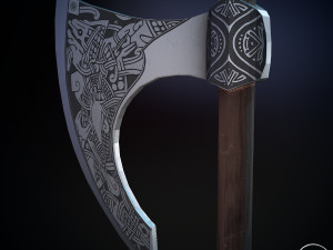 scandinavian battle axe 3D 模型