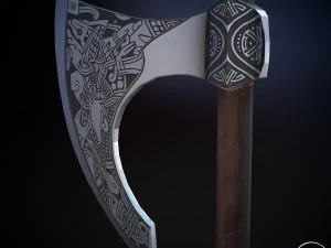 scandinavian battle axe 3D Model