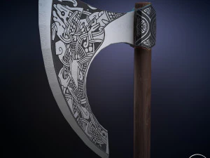 scandinavian battle axe 3D Model
