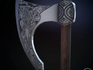 scandinavian battle axe 3D Model