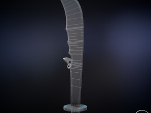 chinese long battle saber Modelo 3D